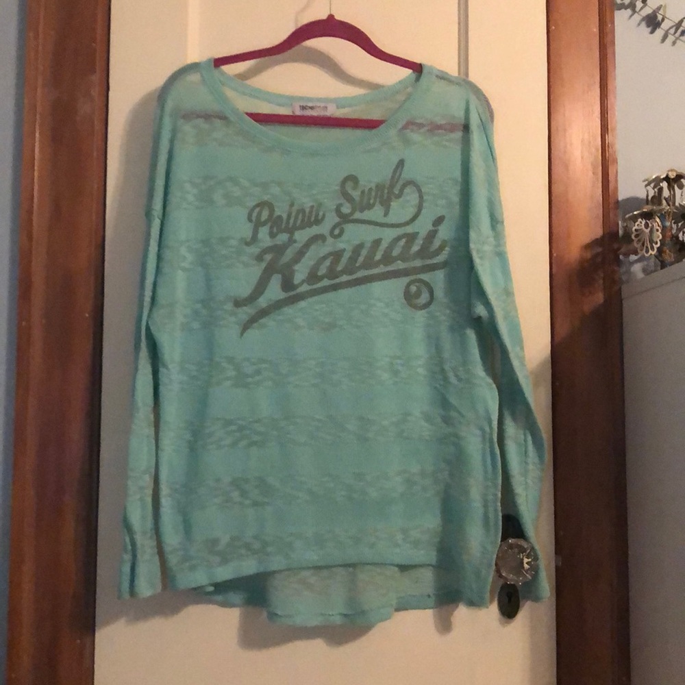 Slouchy Teal Sweater - Surf Style
